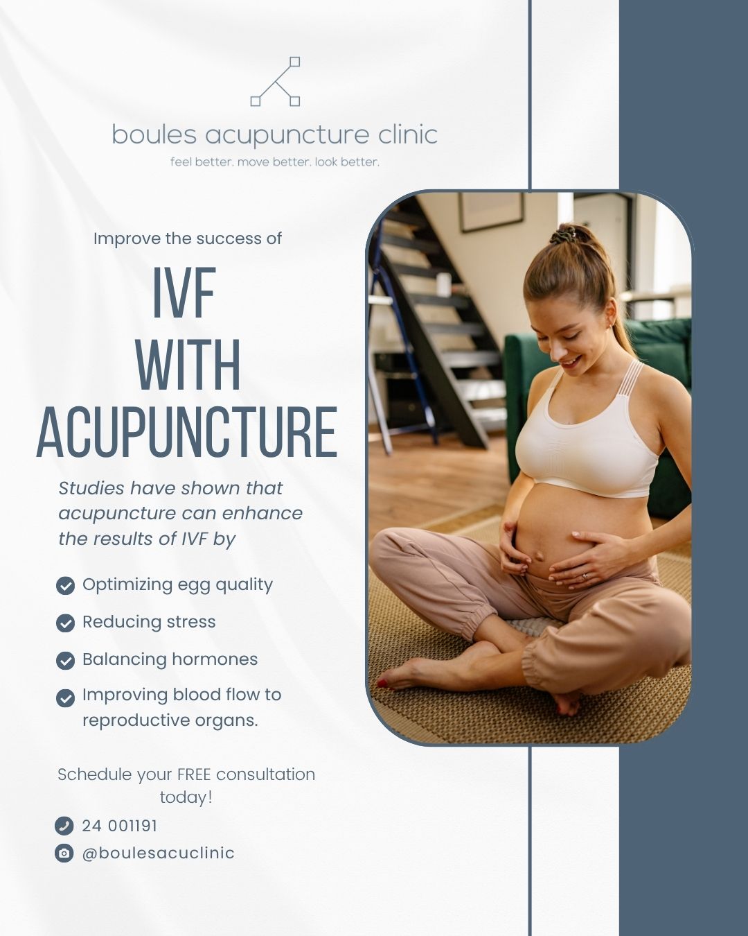 Boules Acupuncture Clinic Facebook ad from Jan 8, 2026
