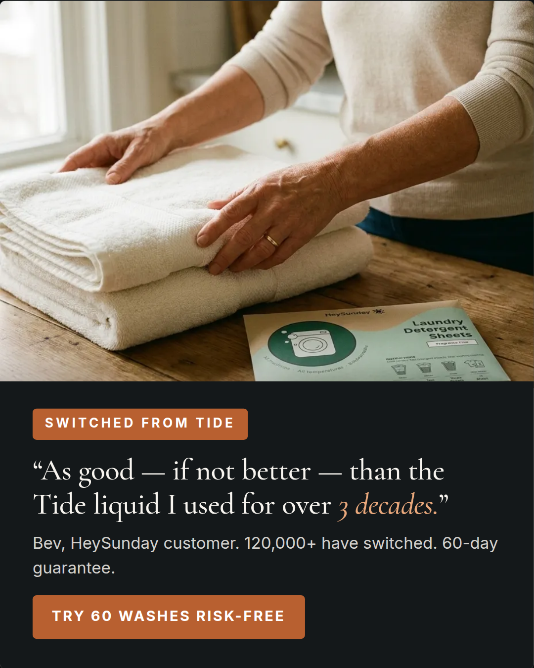 HeySunday Facebook ad