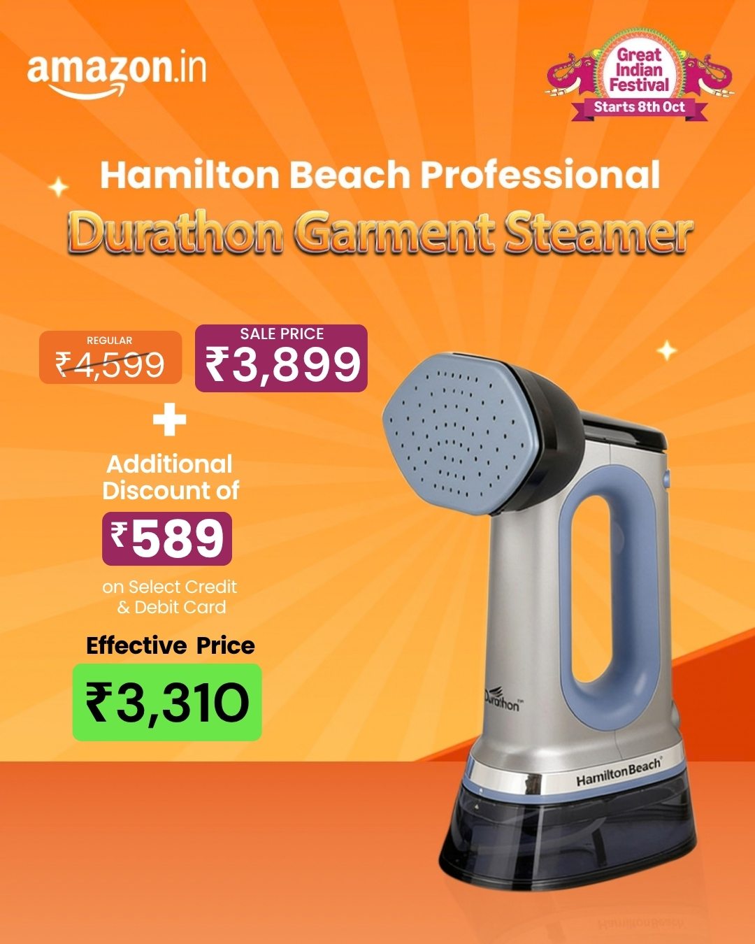 Hamilton Beach India Facebook ad: Amazon Great Indian Festival is Here!