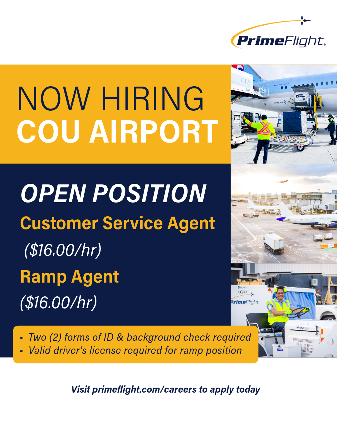 PrimeFlight Aviation Services Facebook ad from Jun 11, 2026