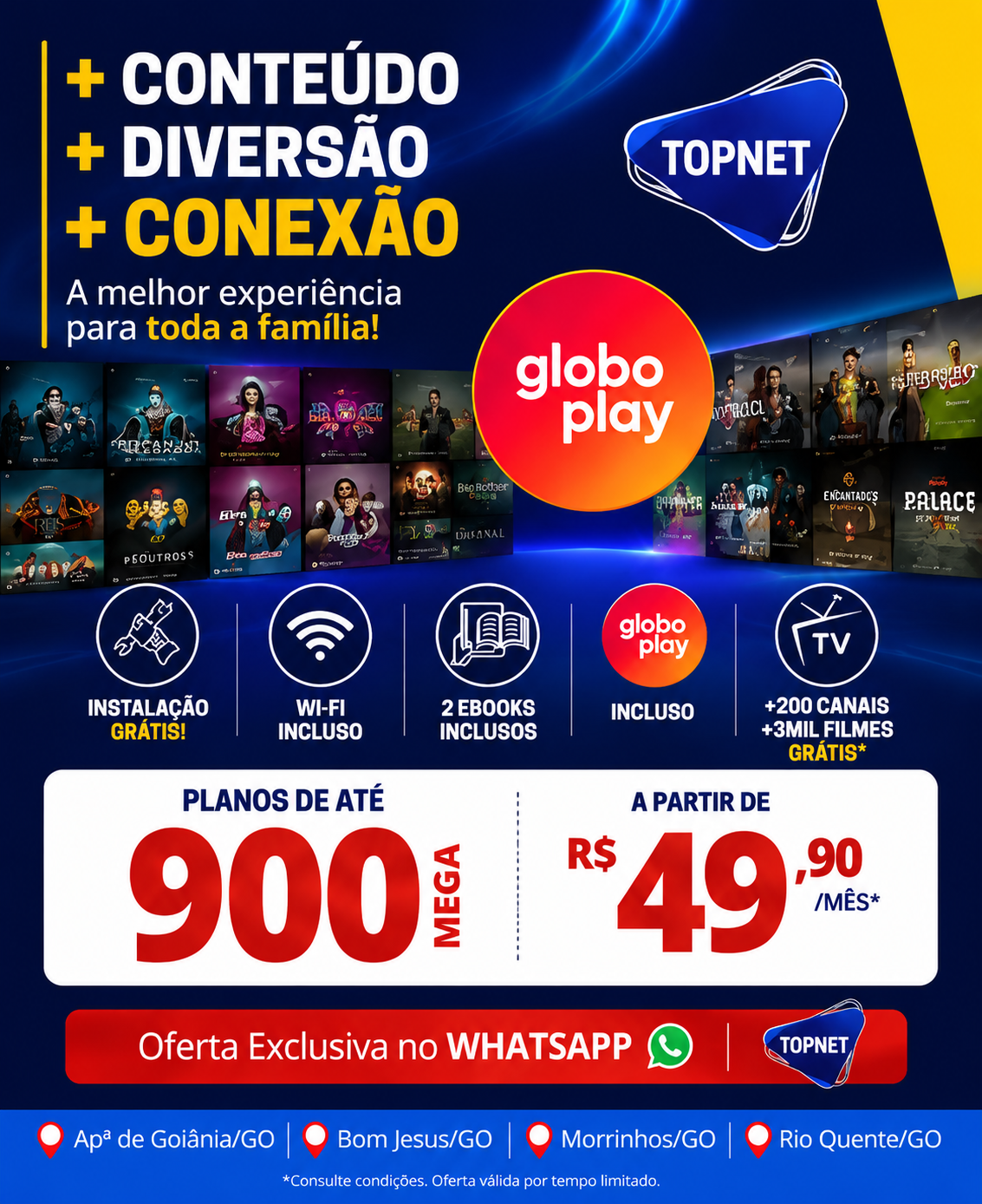 Topnet Provedor de Internet Facebook ad: CONTRATE | TOPNET (4.9)