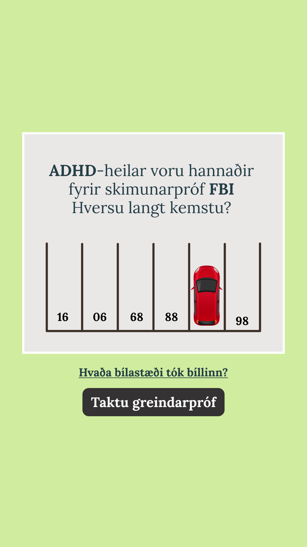 Free International IQ Test Facebook ad