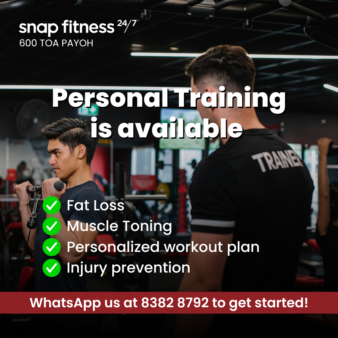 Snap Fitness 600 Toa Payoh Facebook ad: Personal Training available!