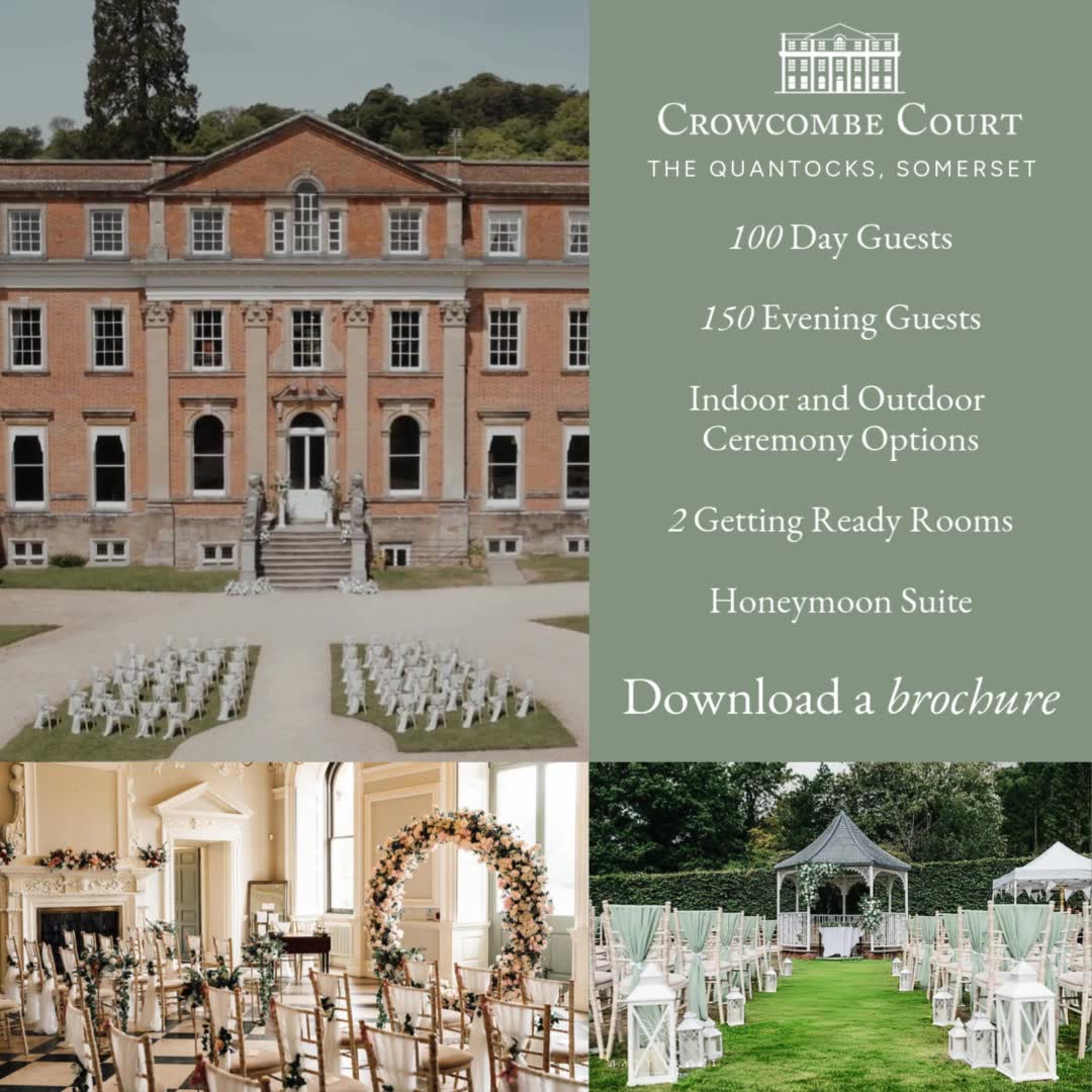 Crowcombe Court Facebook ad: The wedding your guests will never forget!