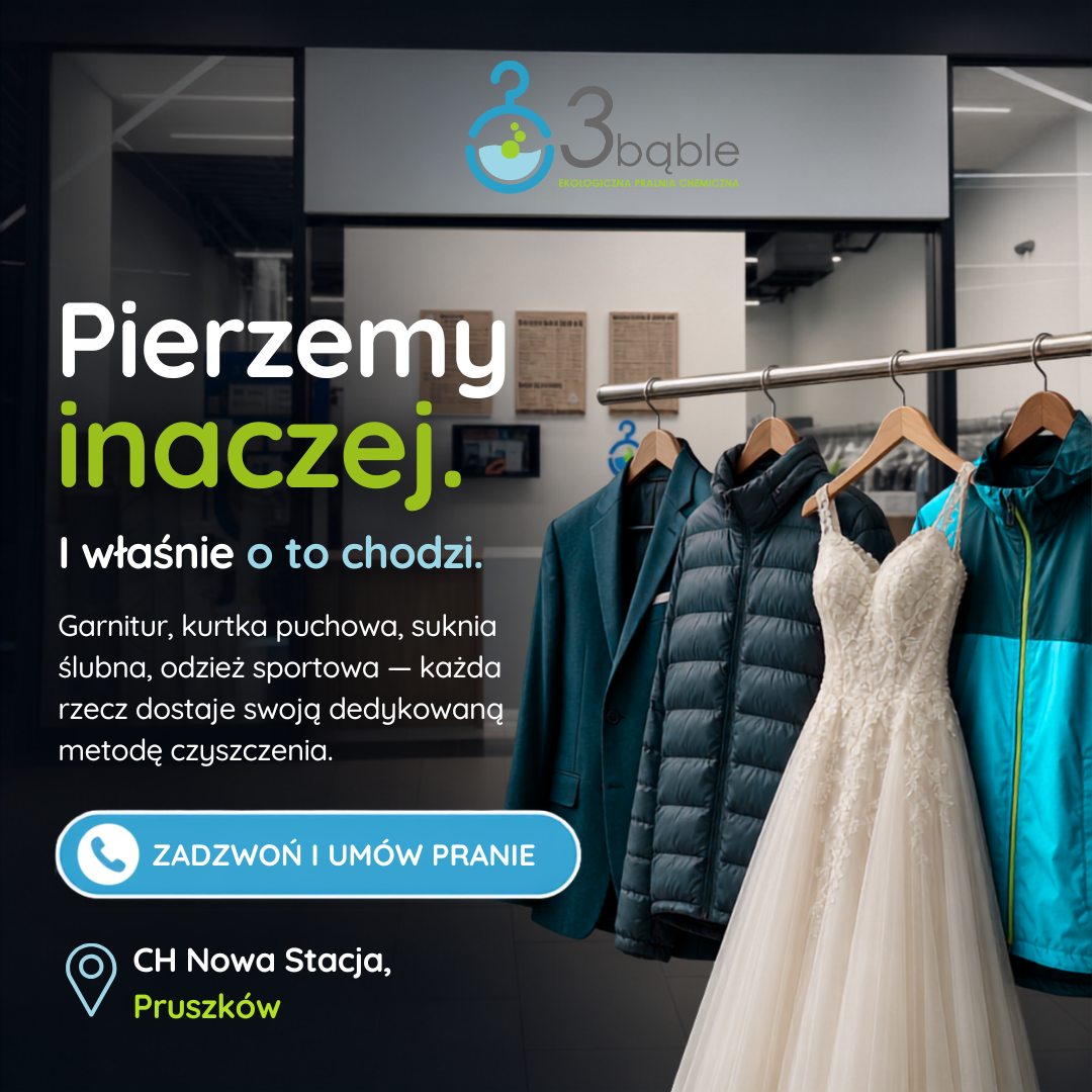 Pralnia 3 Bąble w Pruszkowie Facebook ad: Poznaj nas