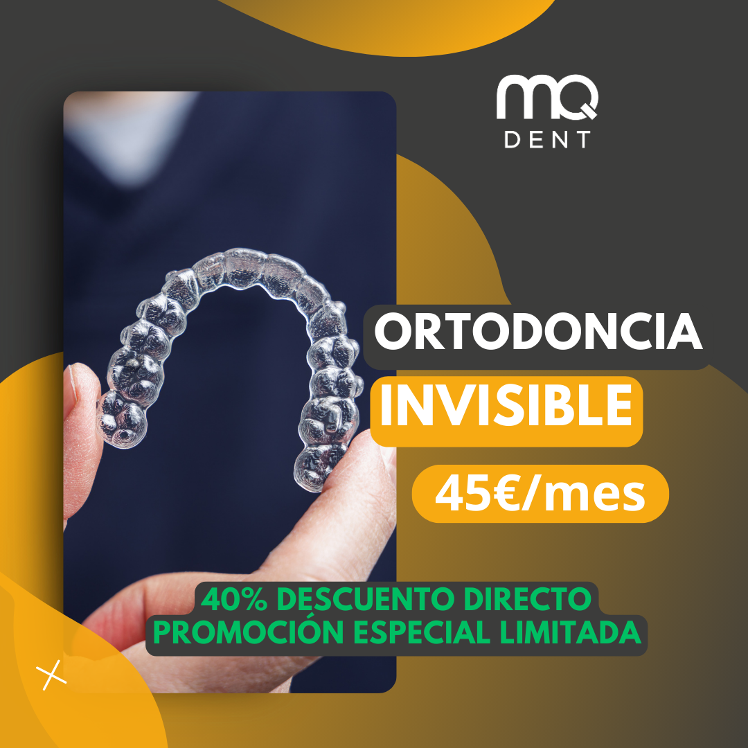 MQDent Facebook ad: ORTODONCIA INVISIBLE 45€/mes