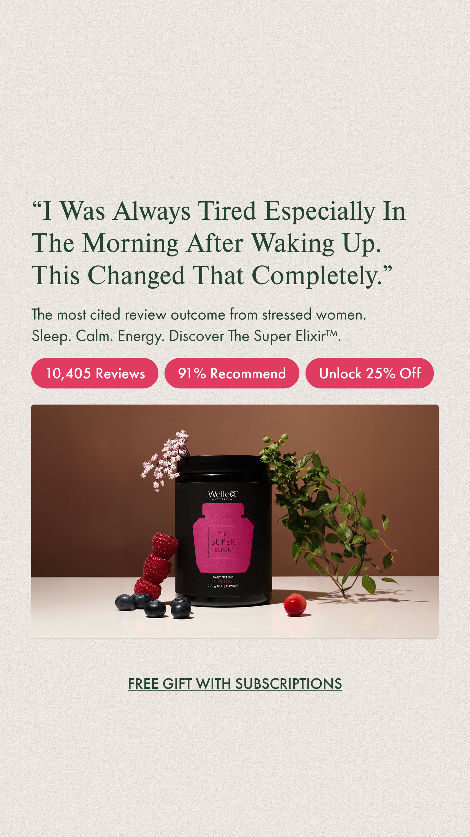 WelleCo Facebook ad