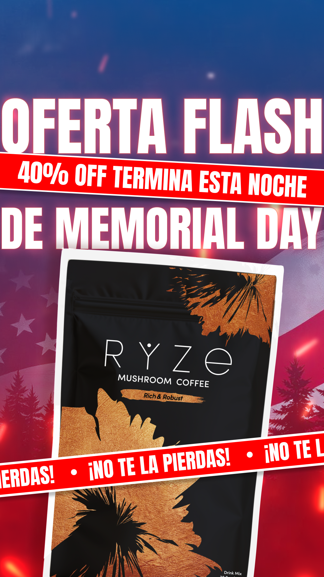 RYZE Superfoods Facebook ad