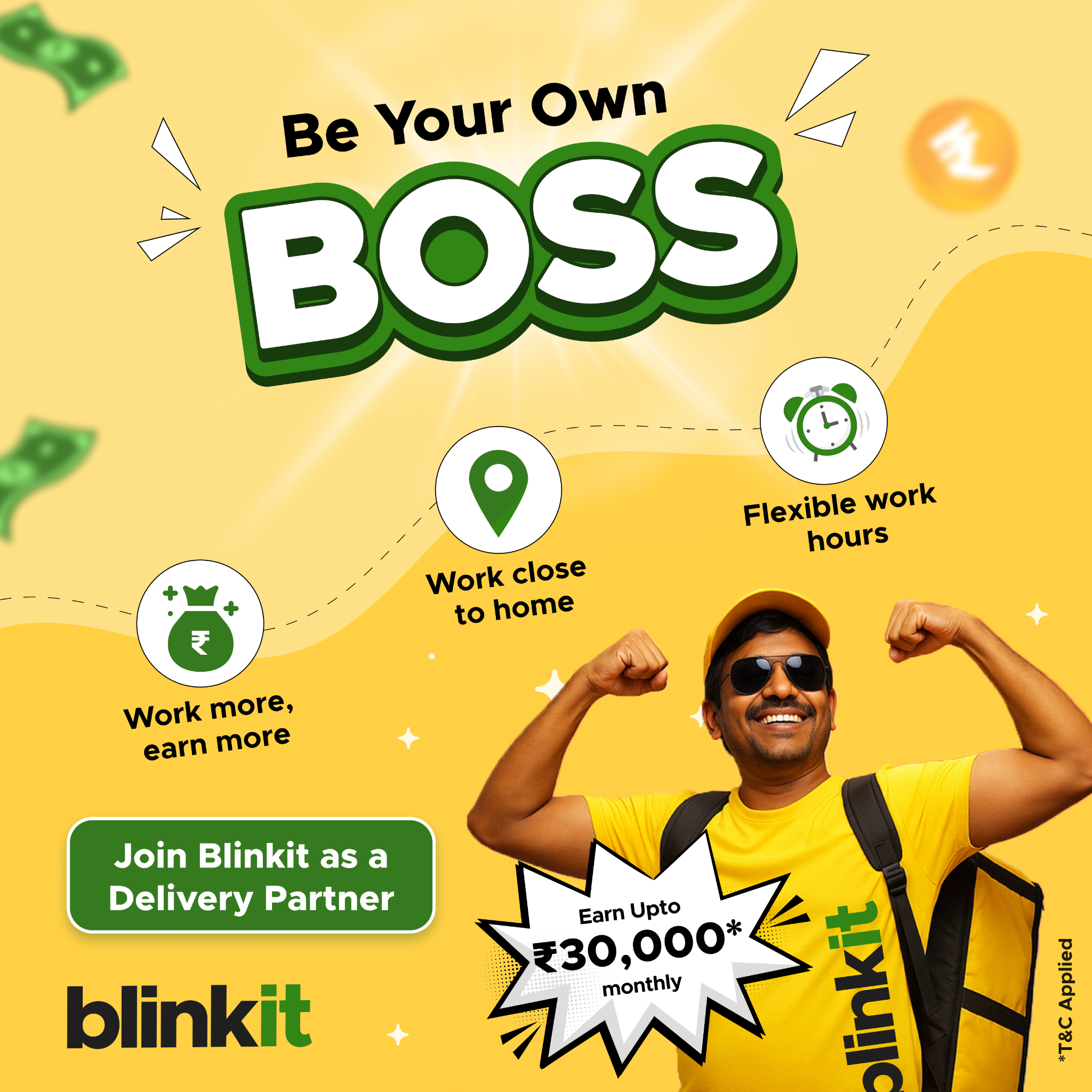 Blinkit Delivery Partners Facebook ad
