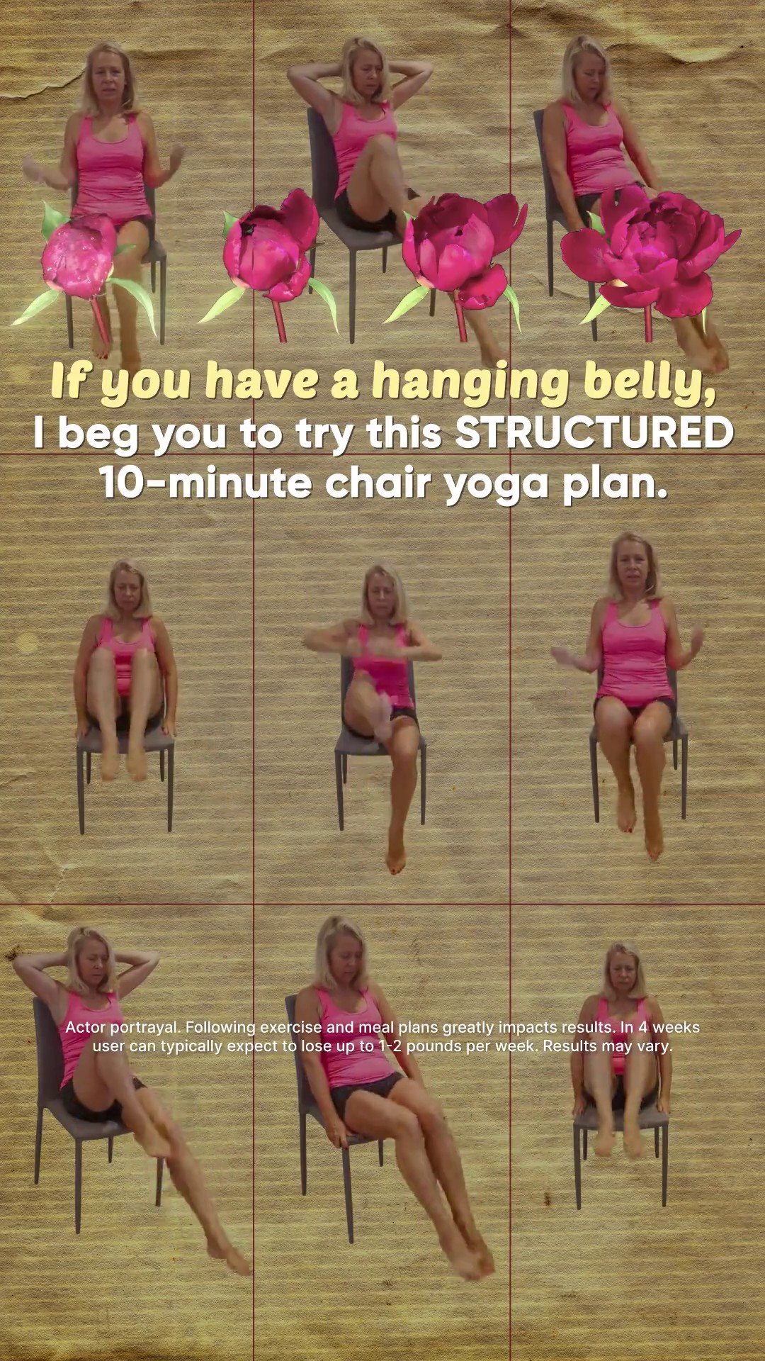 Tori Repa Facebook ad: Start Chair Yoga routine
