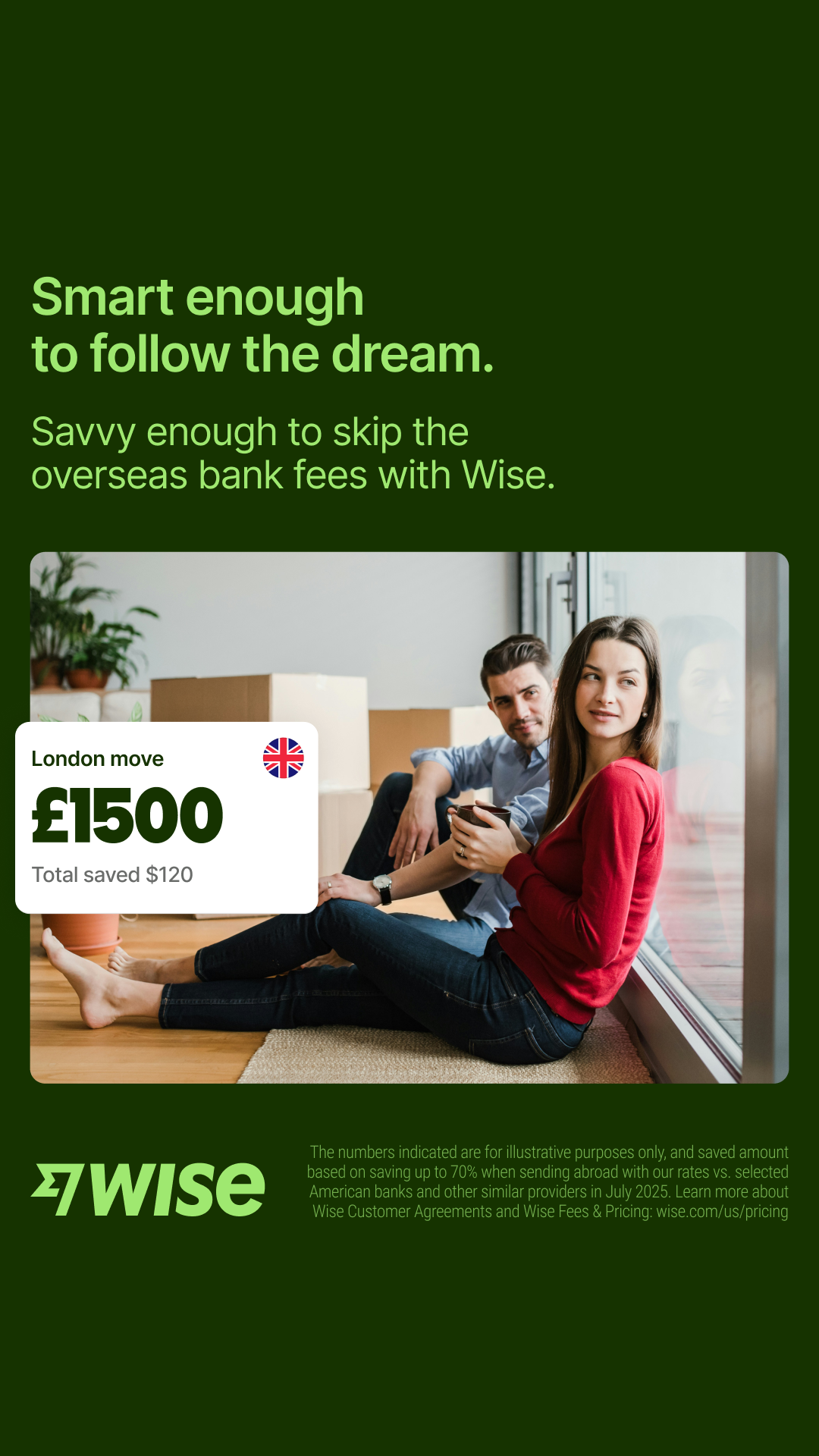 Wise Facebook ad