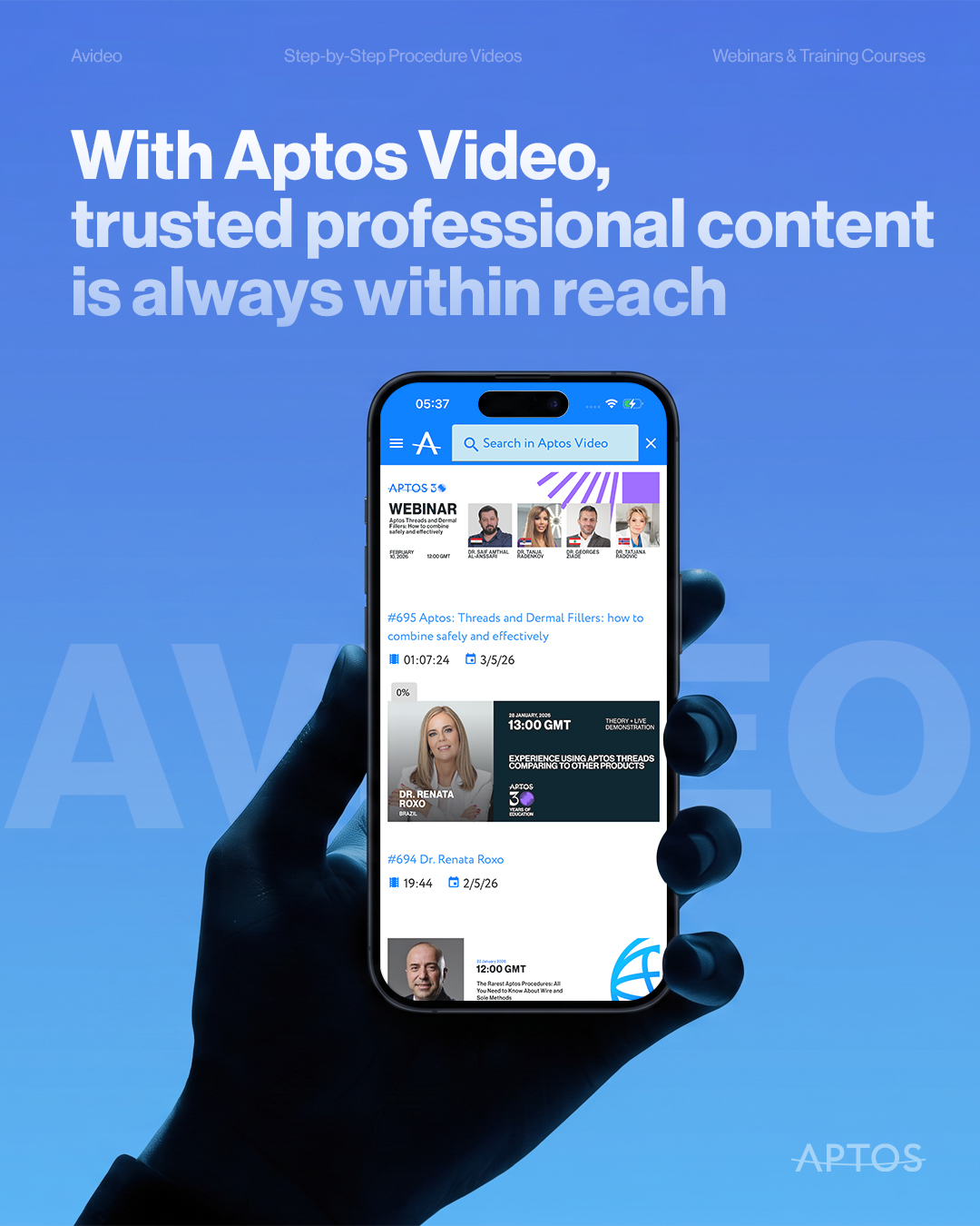 Aptos Facebook ad: Discover APTOS Video - a dedicated educational platform…