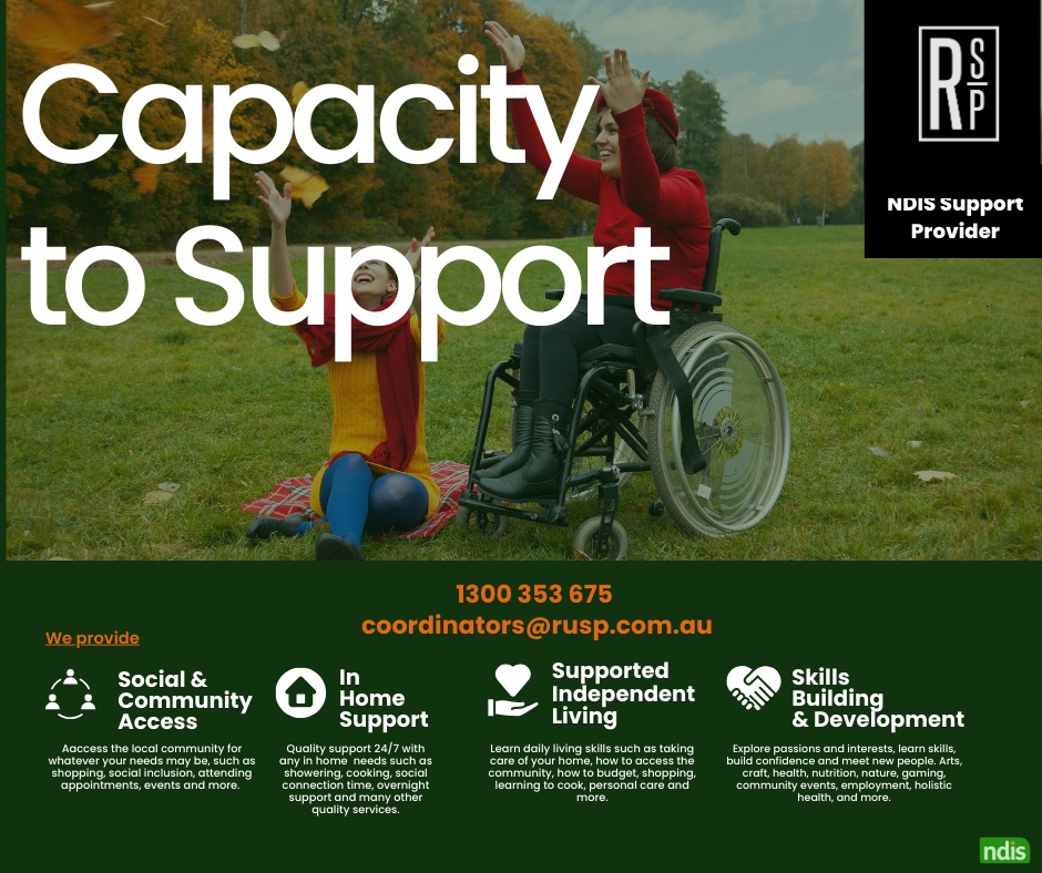 RUSP NDIS Support Provider Facebook ad: We Have Capacity to Support You Now!