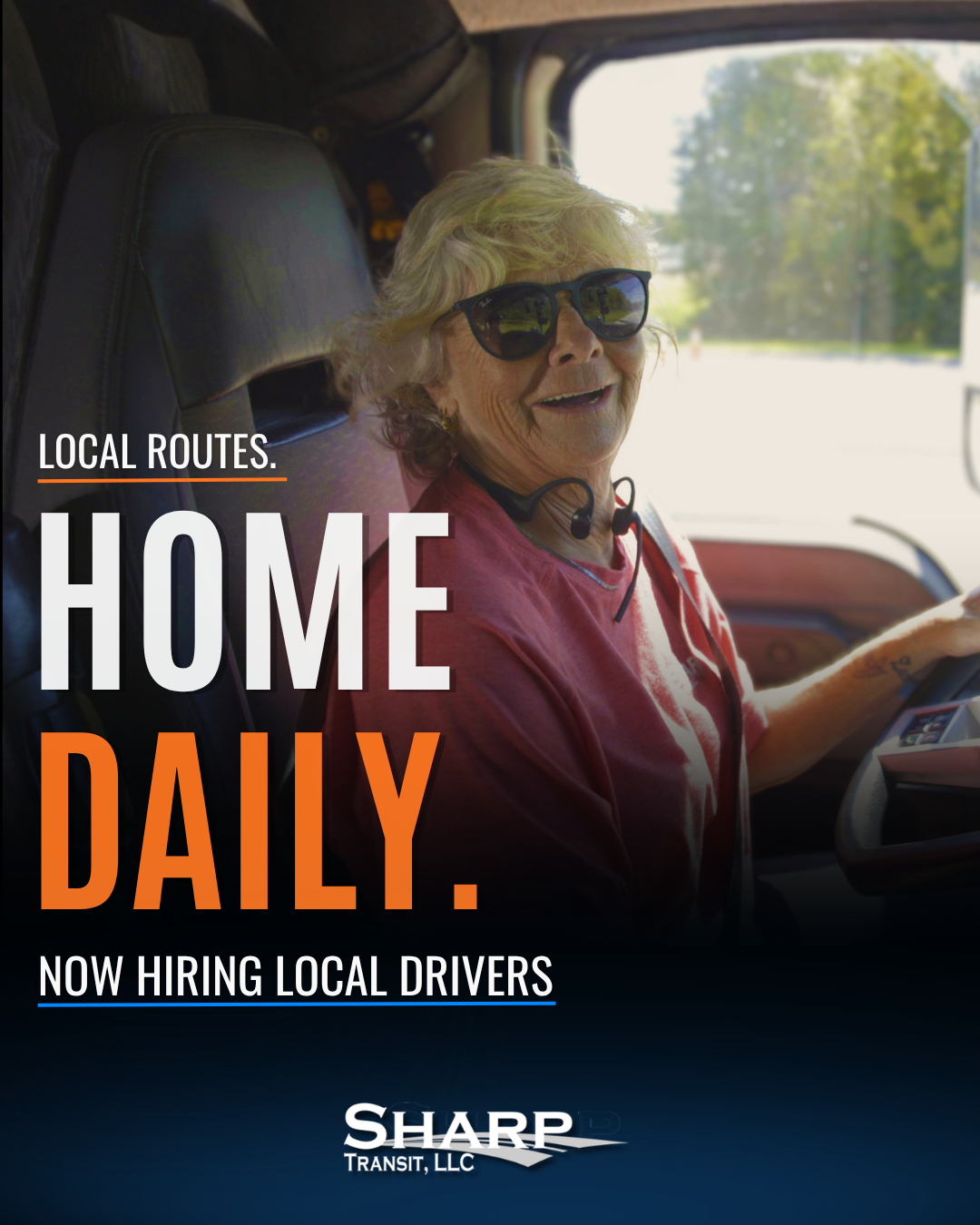 Sharp Transit, LLC Facebook ad from Jul 29, 2026