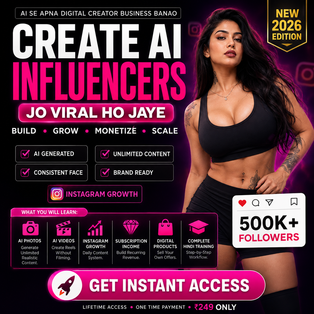 Varnexa Digital Facebook ad: This Girl Isn’t Real… But Her AI Page Is Making Money