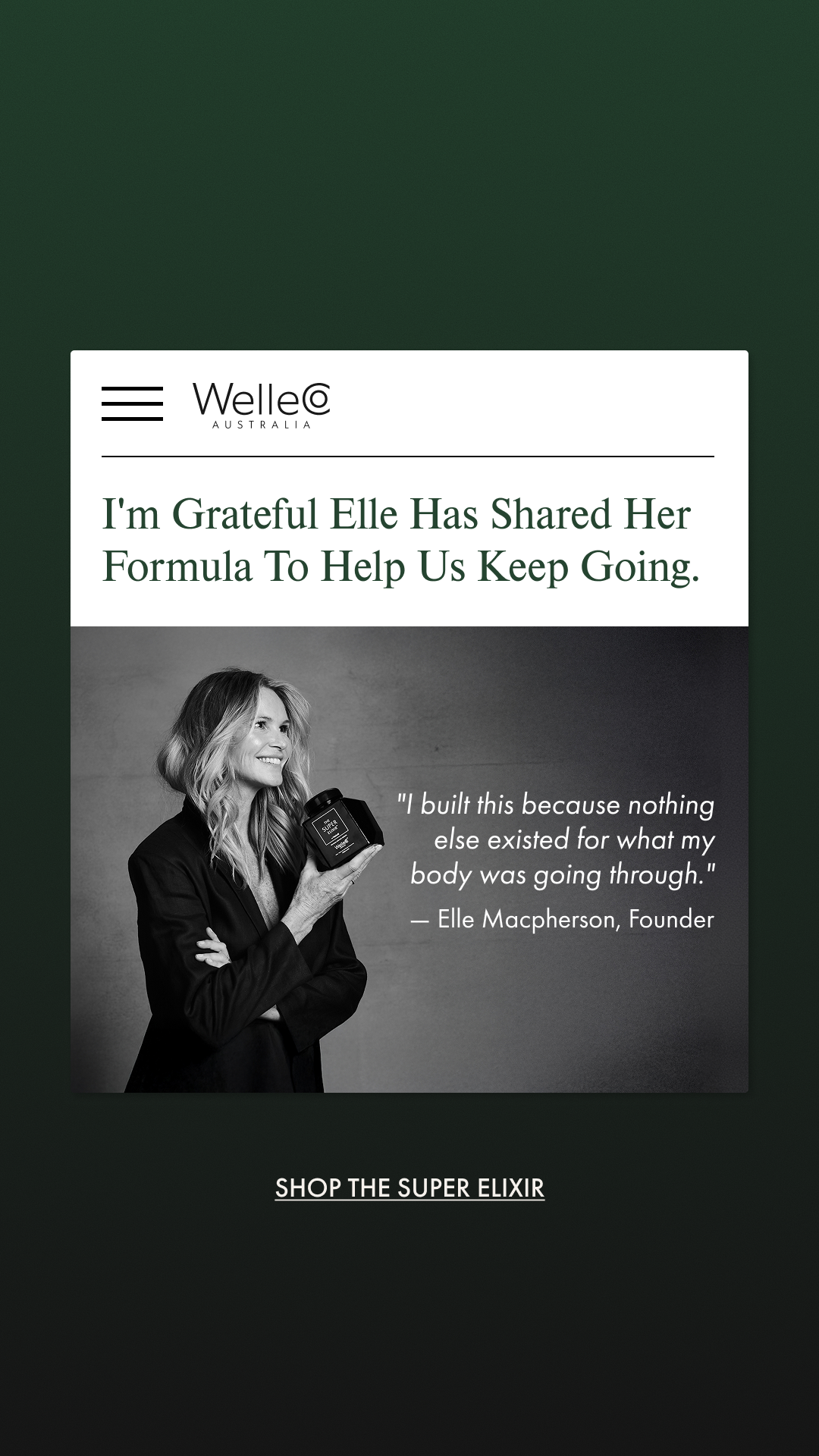 WelleCo Facebook ad