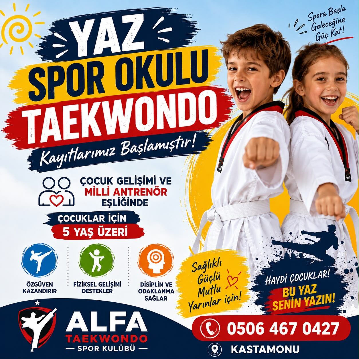 alfataekwondosk Facebook ad: Yaz Spor Okulu kayıtlarımız başlamıştır.Kalite asla…