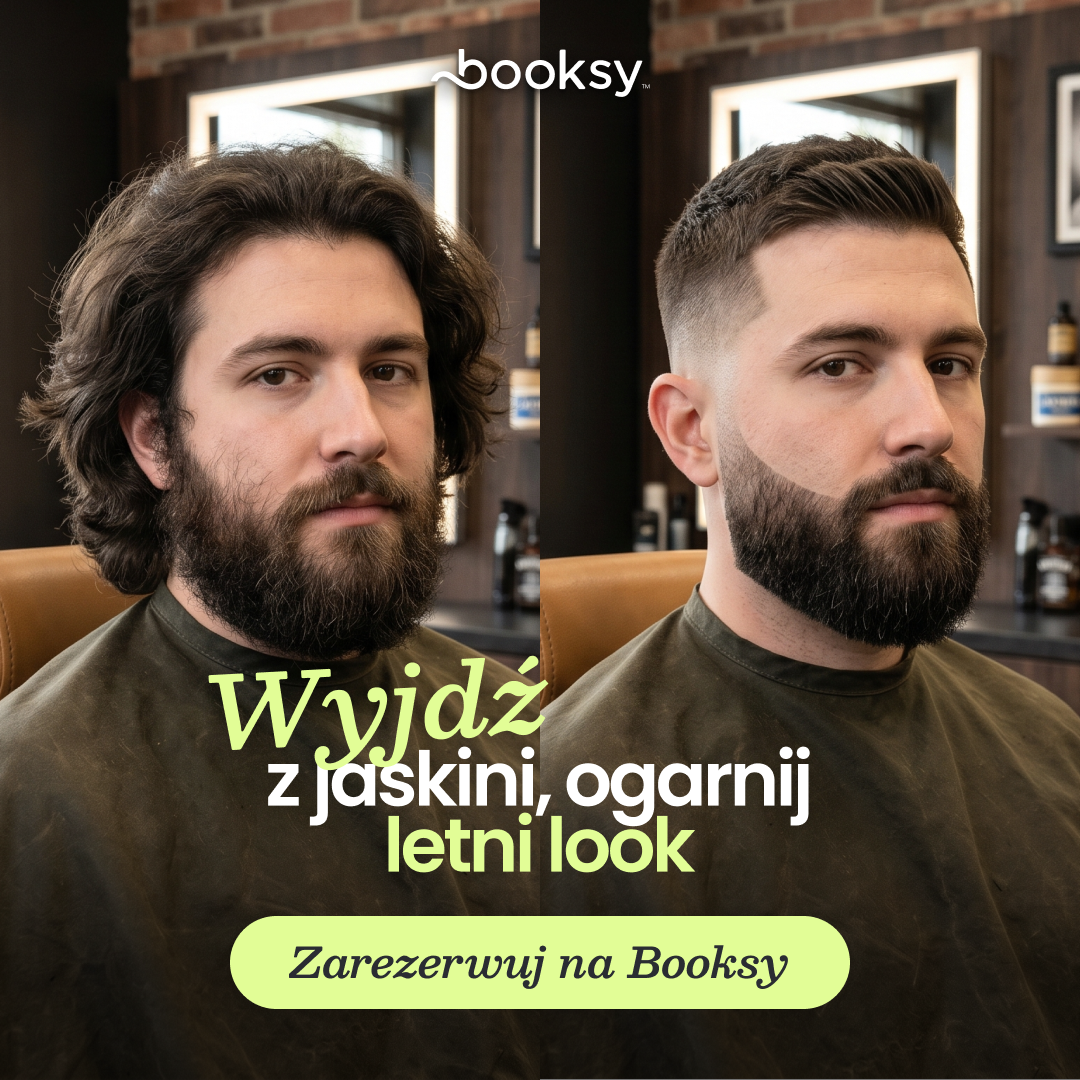 Booksy Facebook ad: Ogarnij letni look na Booksy