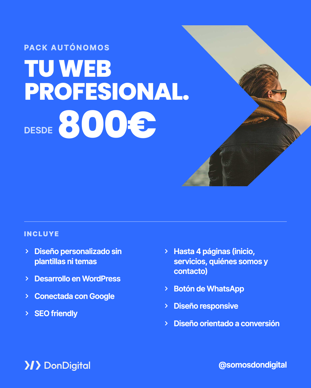 DonDigital Facebook ad: No hacemos páginas webs por hacer.