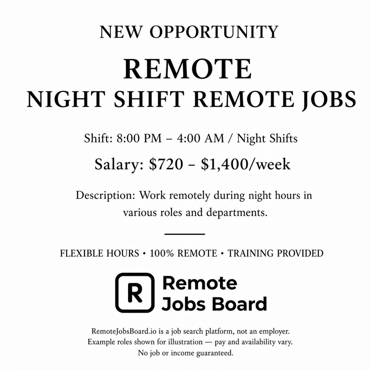 Remote Jobs Board - Work From Anywhere Facebook ad