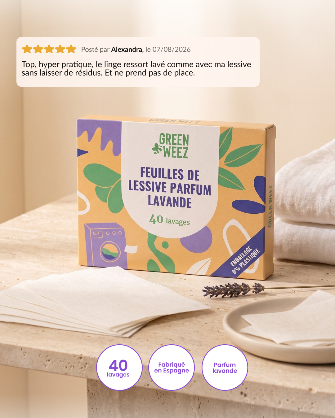 Greenweez.com Facebook ad: Vos courses bio livrées chez vous