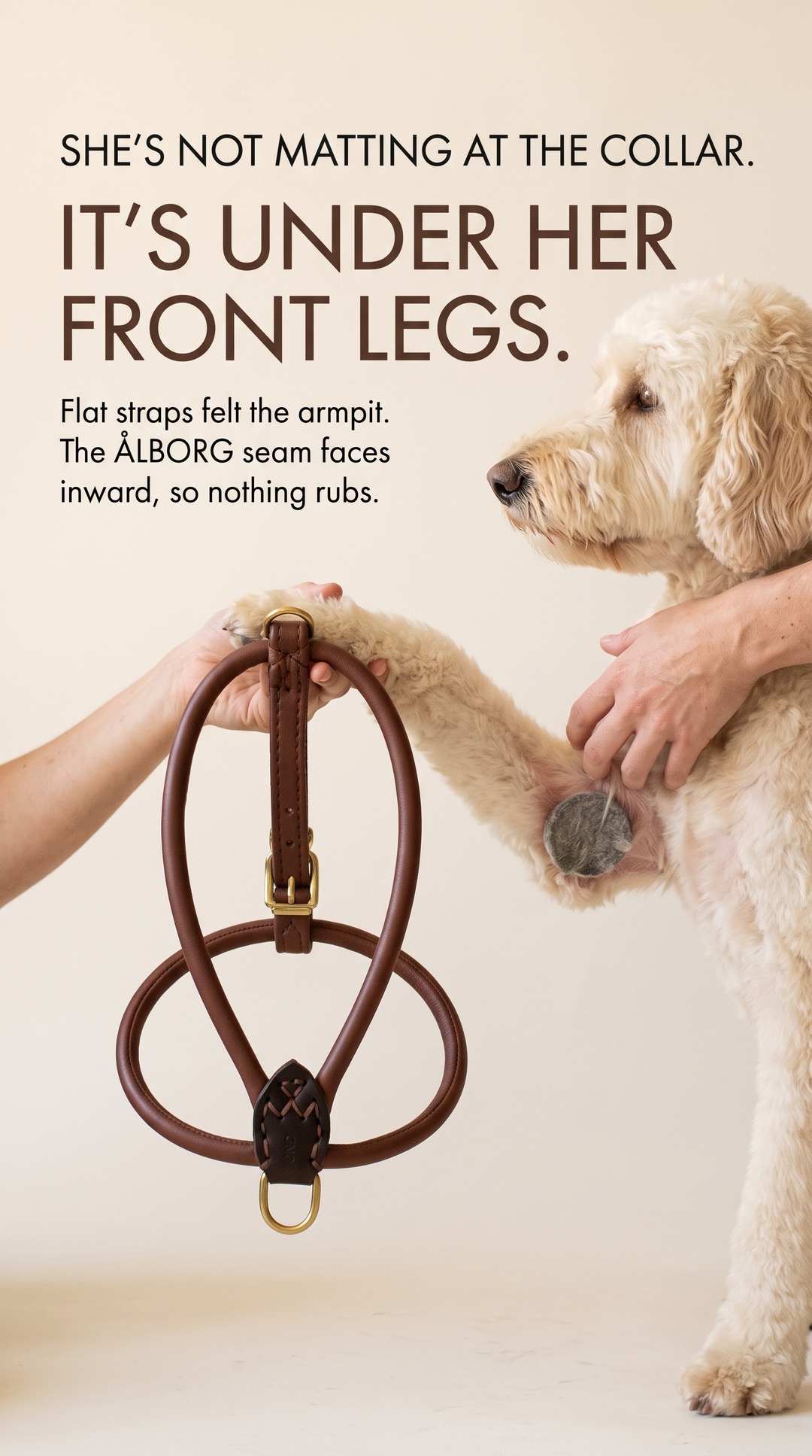 HUND Denmark Facebook ad: The mats aren't her coat's fault.