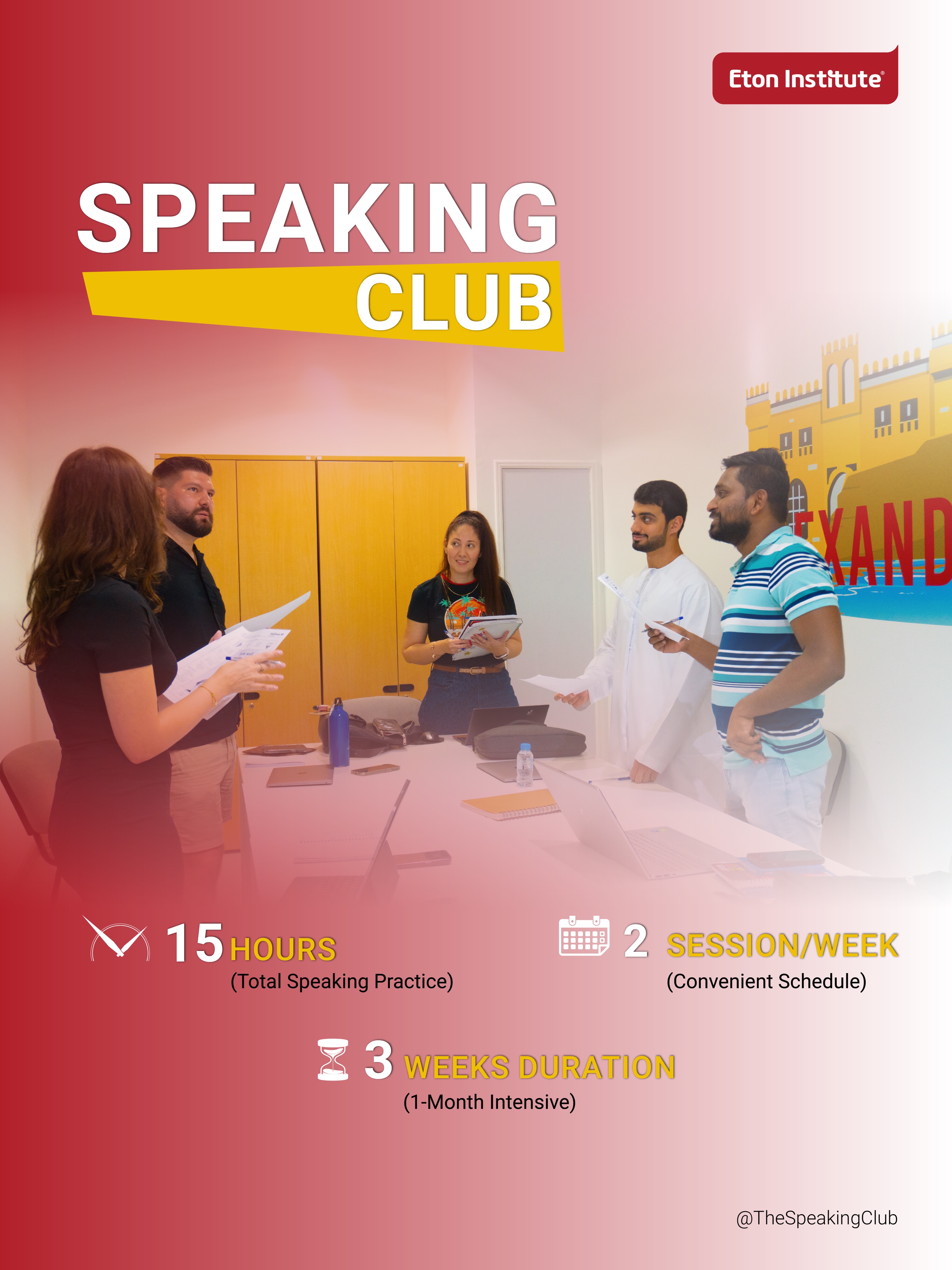 Eton Institute Facebook ad: Join the Eton Institute Speaking Club and take…