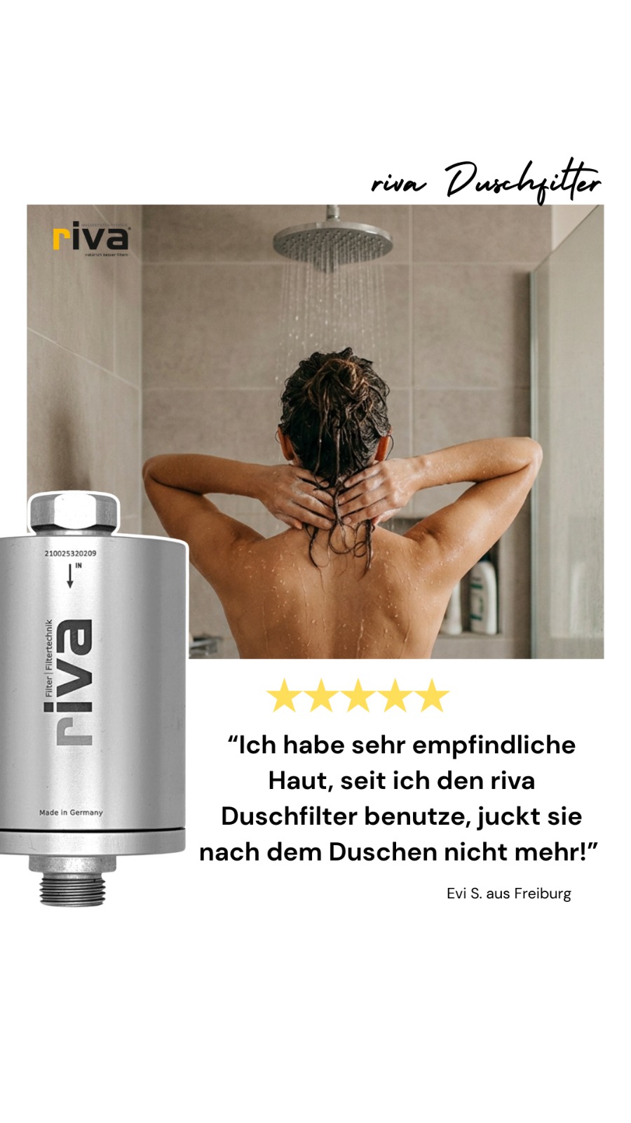 Riva Filtertechnik Facebook ad: Endlich gesündere und sanftere Haut