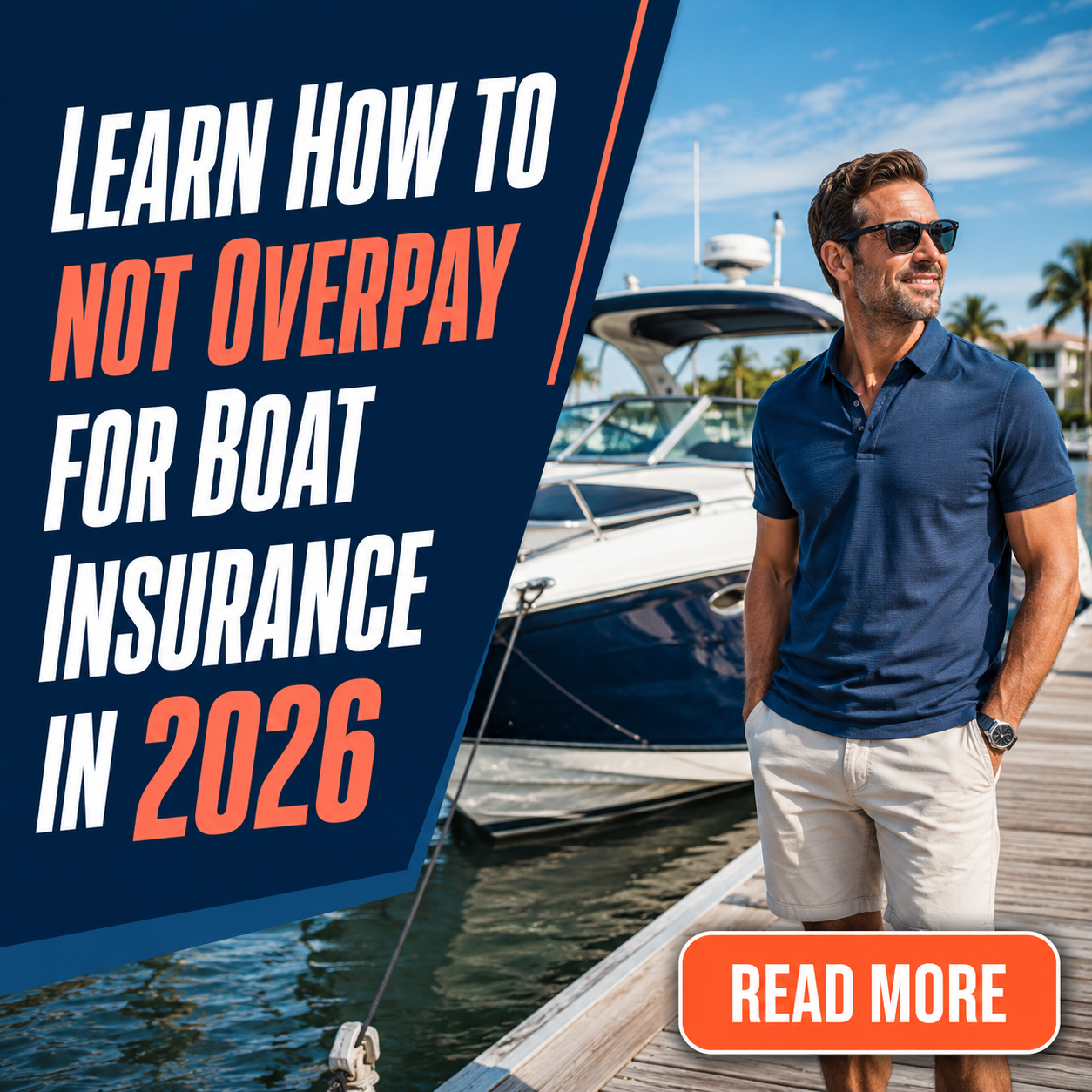 Harmonic Health Facebook ad: Learn How to not Overpay for Boat Insurance
