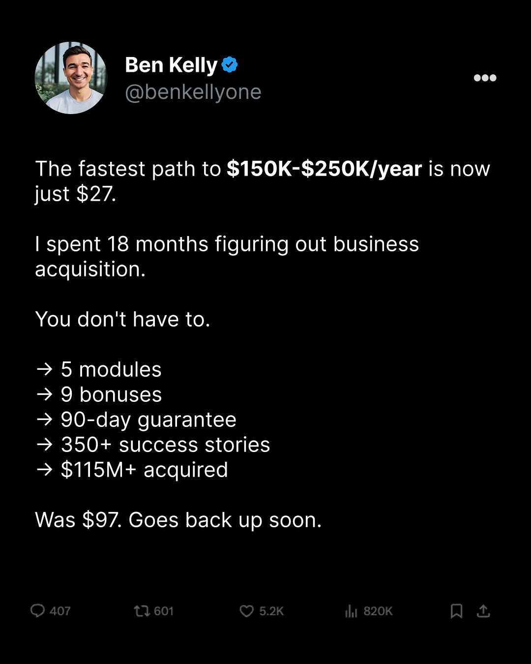 Acquisition Ace Facebook ad