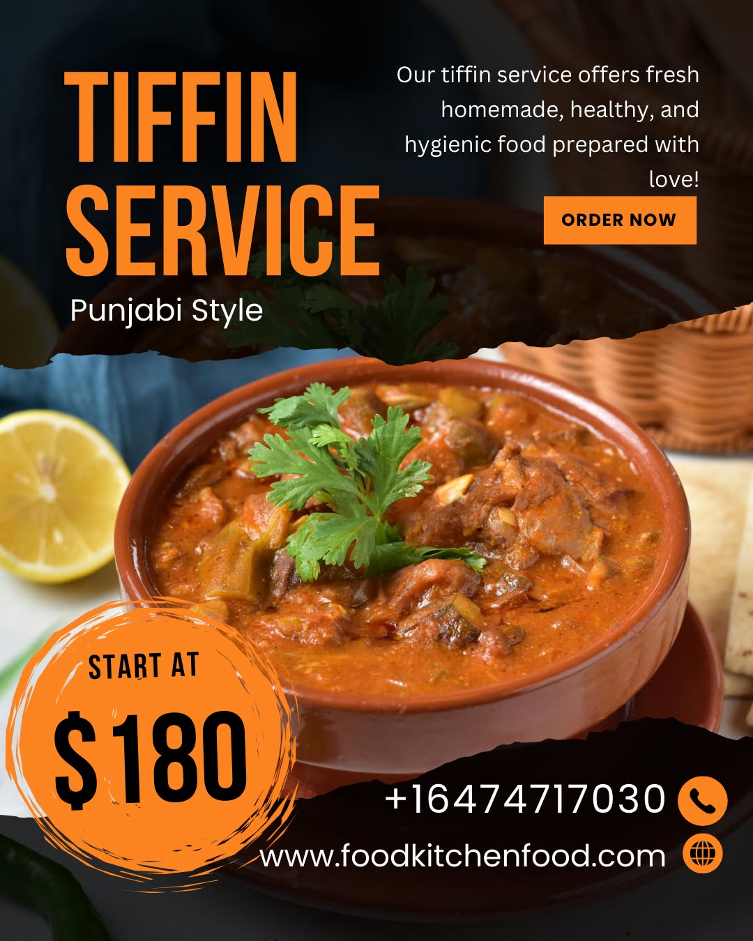 Food Kitchen Food Facebook ad: Homemade Pure Veg Tiffin