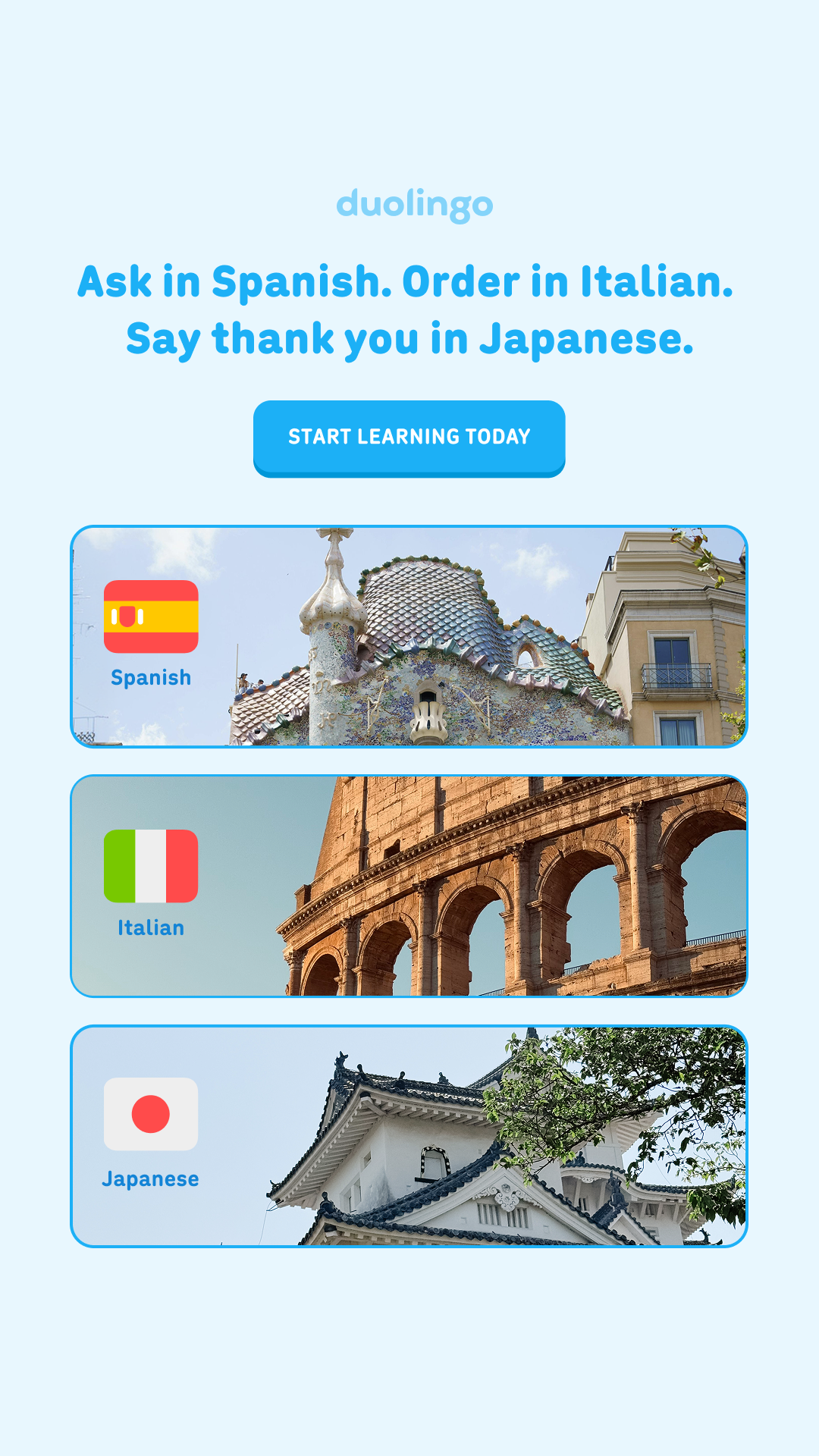 Duolingo Facebook ad