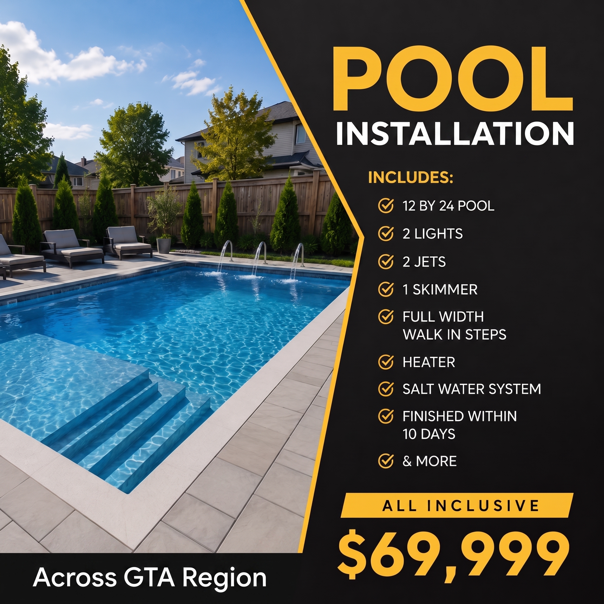 Strong Base Group Facebook ad: Pool Construction Company