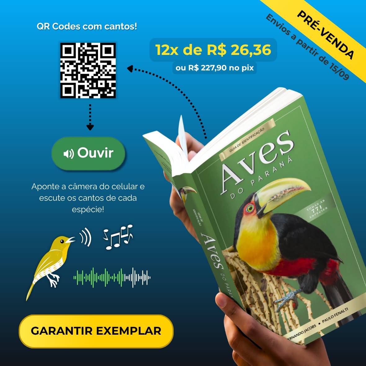 Editora Aratinga Facebook ad: Pré-venda!