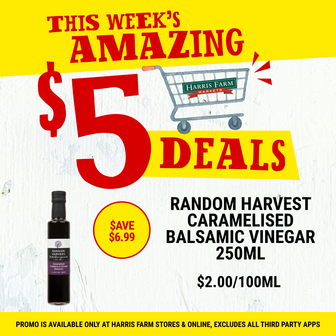Harris Farm Markets Facebook ad: $5 Deals. Ends 6 Oct 2026