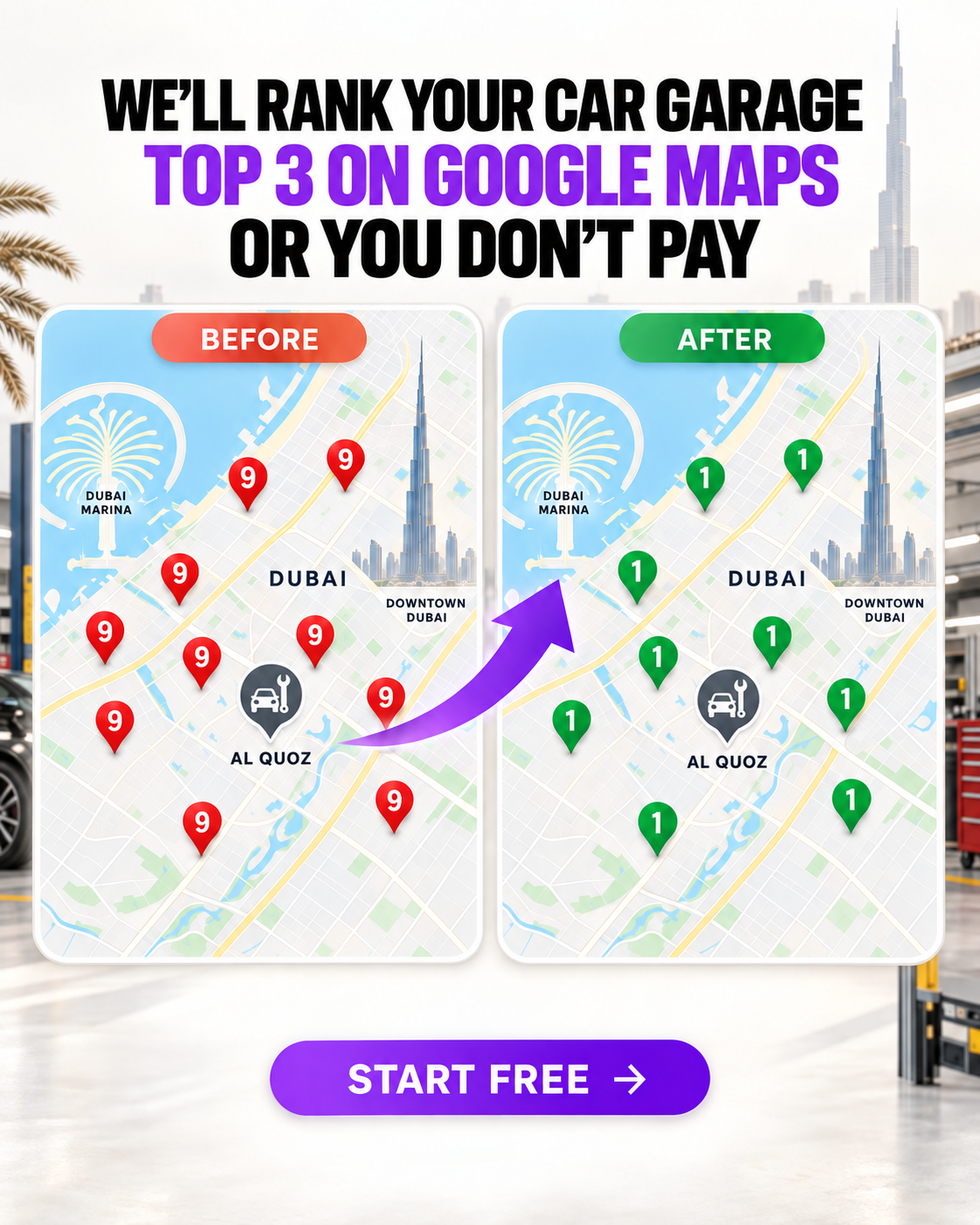 Manvi Media Facebook ad: Top 3 on Google Maps in 90 Days, Guaranteed