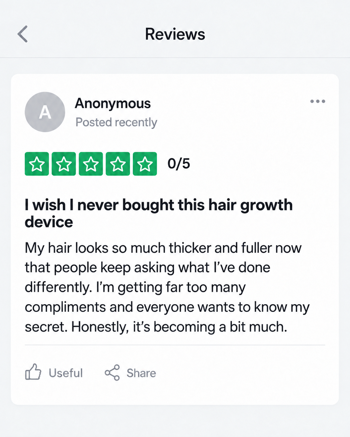 The Care Co. Facebook ad: If your hair is looking thinner, weaker or shedding more…