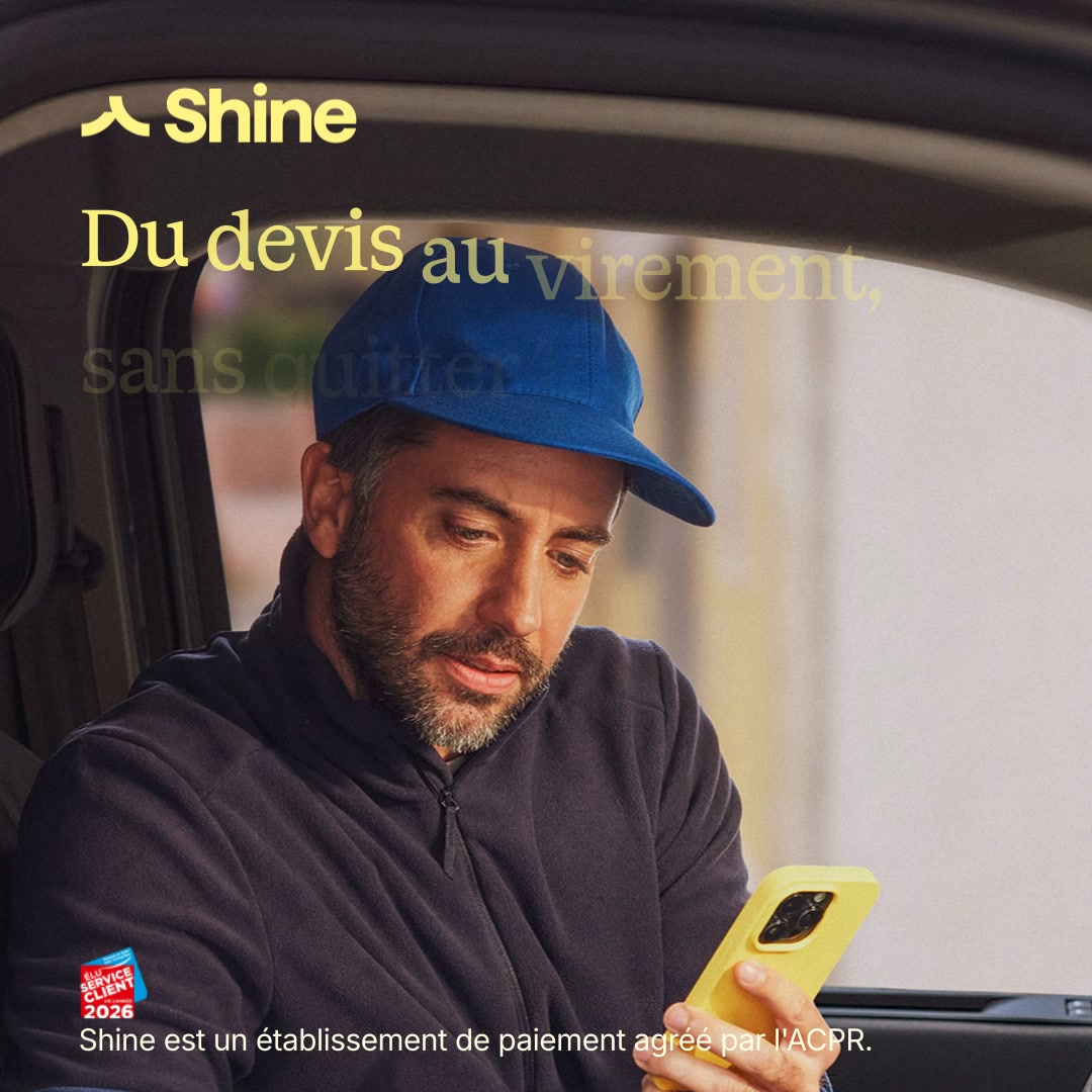Shine Facebook ad: Facturez entre deux chantiers