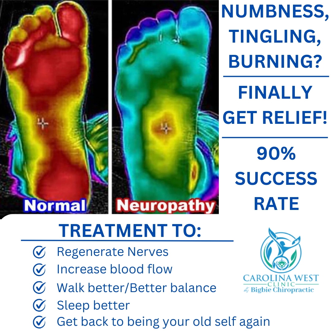 Carolina West Clinic at Bigbie Chiropractic Facebook ad: Neuropathy Consultation, Limited Appointments