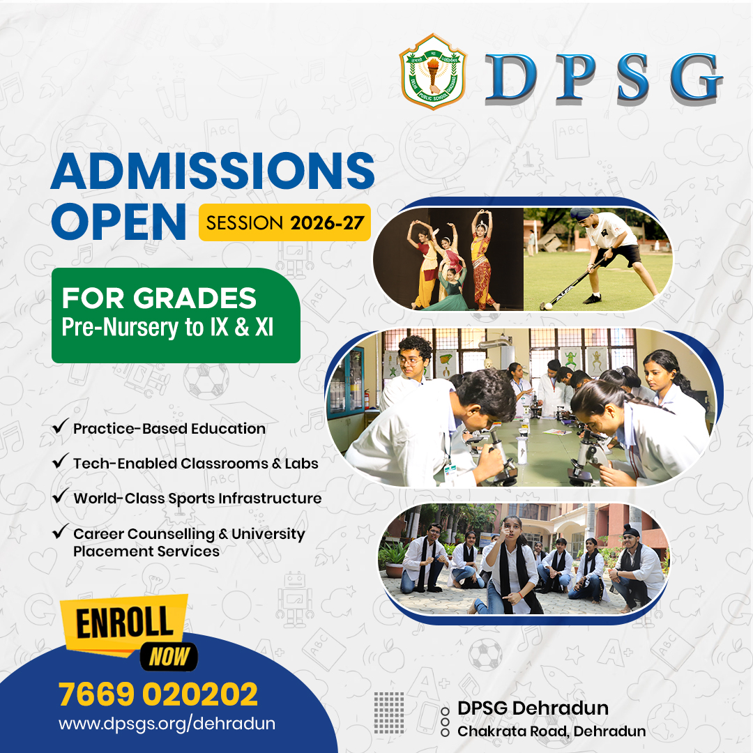 DPSG DEHRADUN Facebook ad: Admissions Open 2026-27