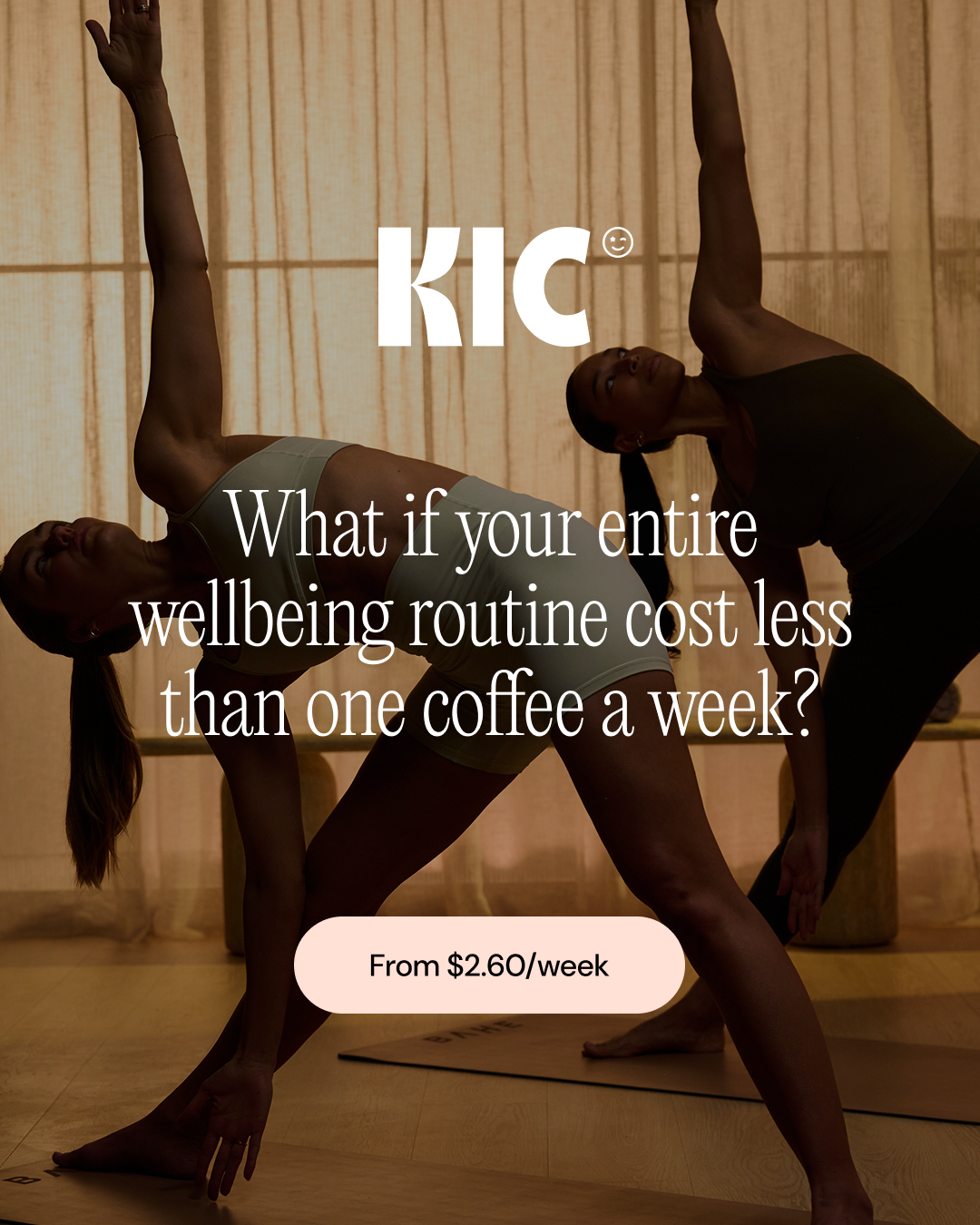 Kic Facebook ad: All from $2.60 a week