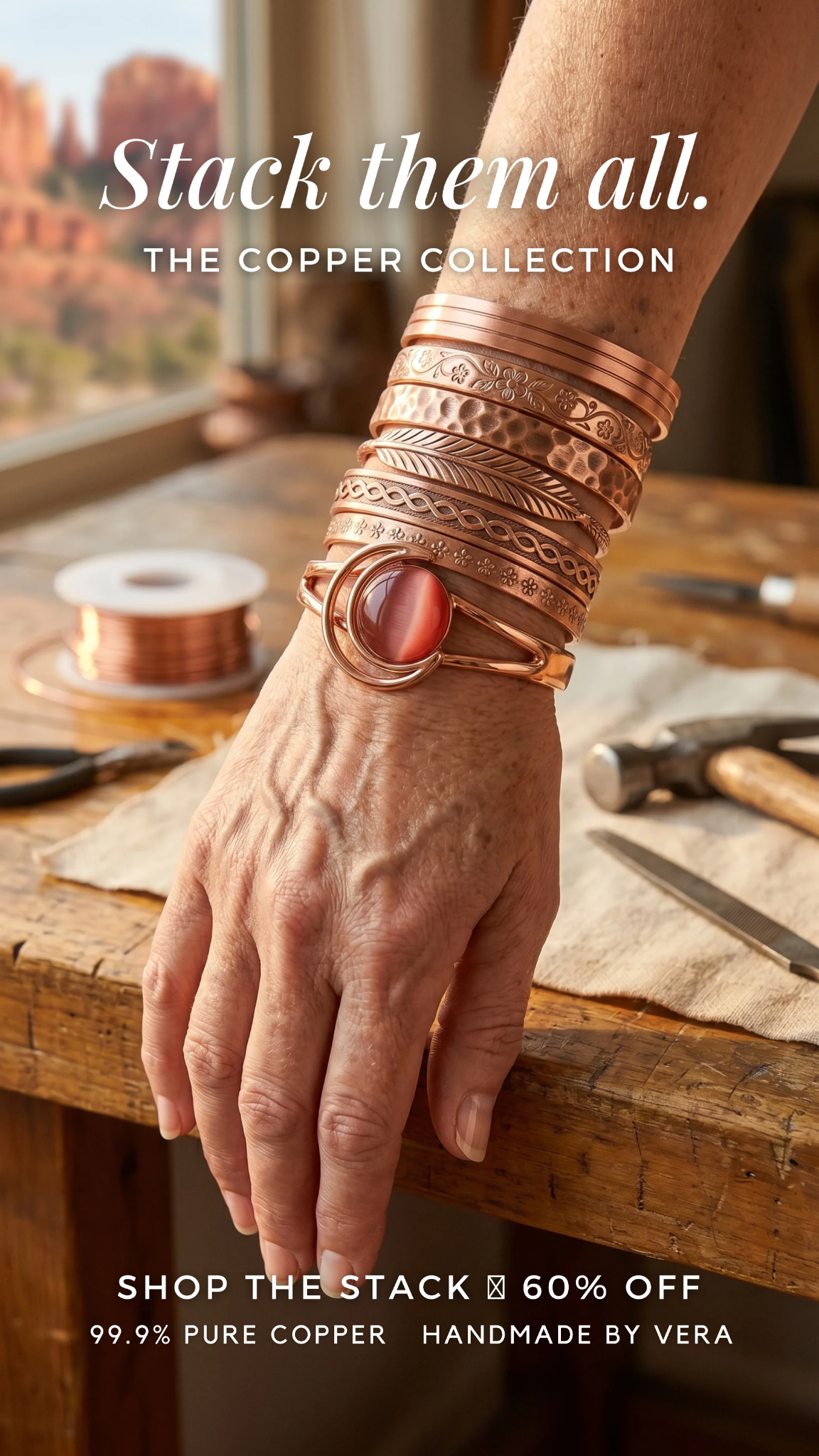Vera’s Copper Jewelry Facebook ad
