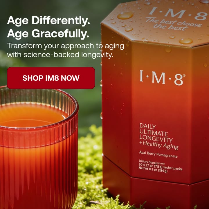 IM8 Global Facebook ad: Longevity Starts at the Cellular Level