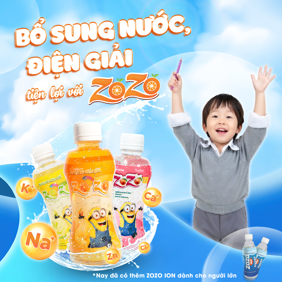 Bù điện giải ZOZO - Nhìn là thích, uống là mê Facebook ad