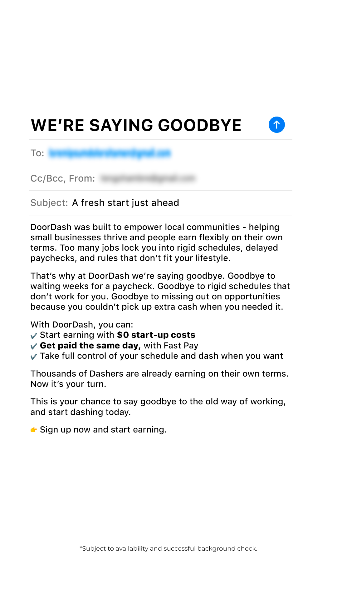 DoorDash Facebook ad