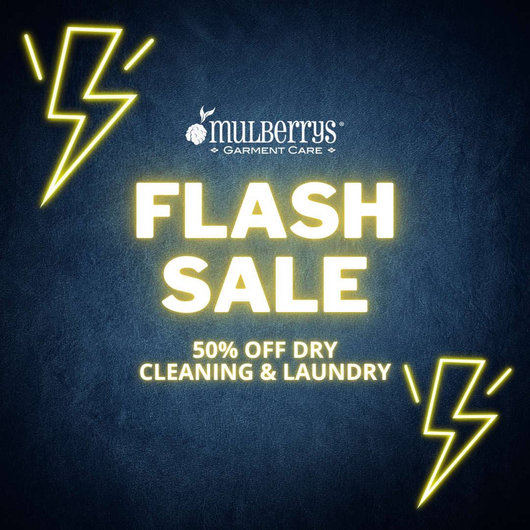 Mulberrys Garment Care Facebook ad: Fresh Clothes. 50% Off.