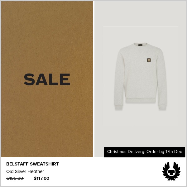 Belstaff Facebook ad: WINTER SALE: Enjoy up to 50% off in-store…