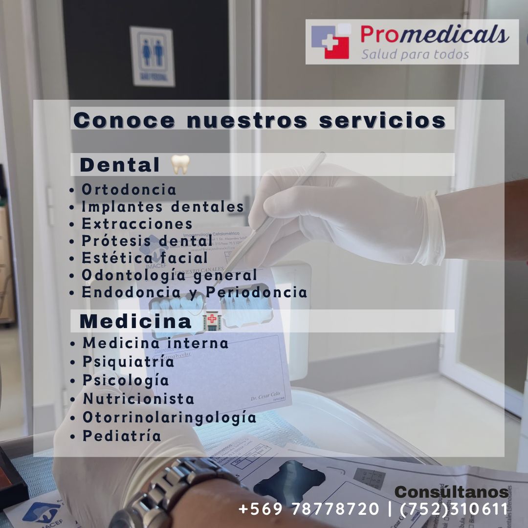 Clínica dental Promedicals Facebook ad: NUESTRA PRIORIDAD ES TU SALUD.ESTAMOS UBICADOS EN CHACABUCO…