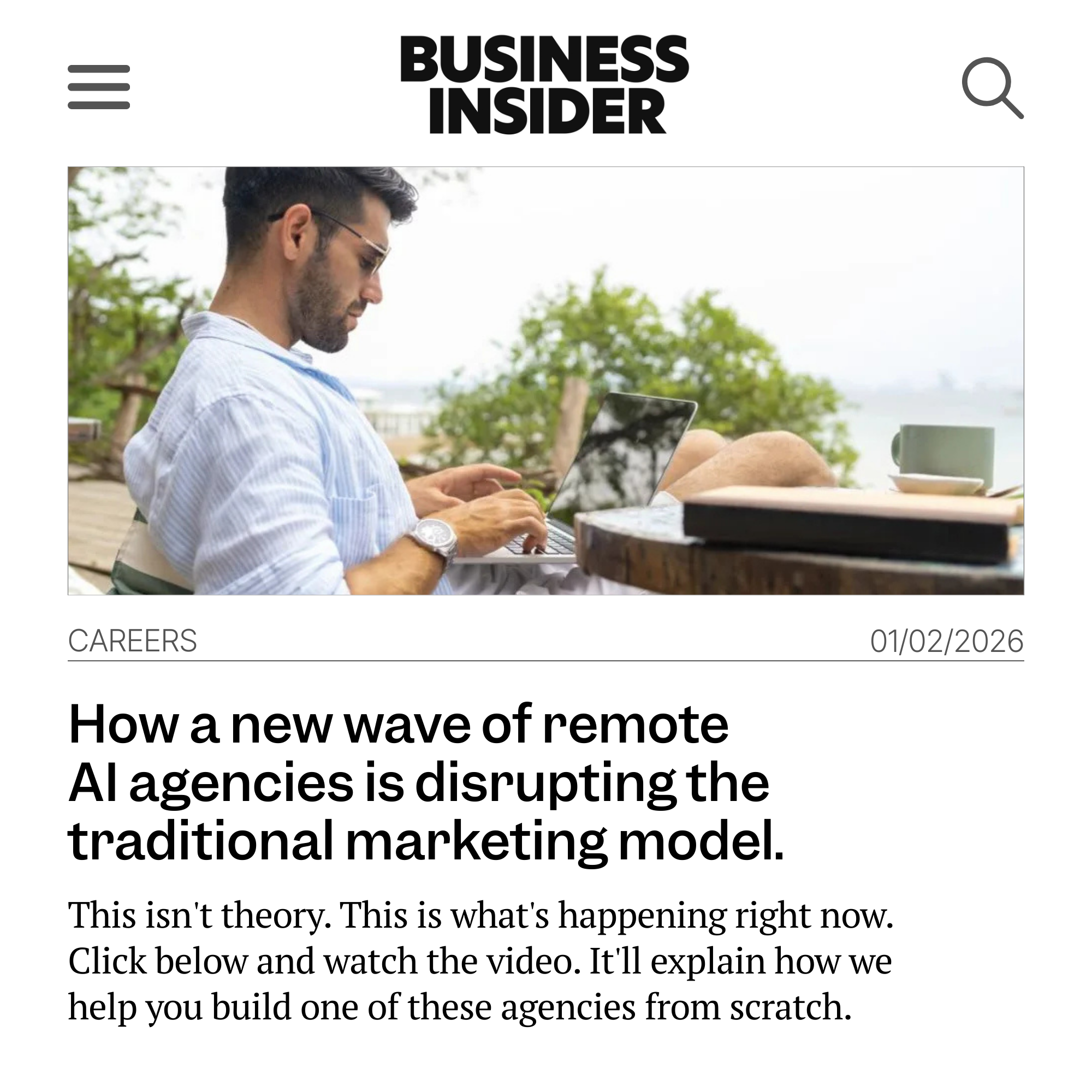 License & Scale - Cameron England Facebook ad: Launch an AI-Enabled Agency (In 30 Days)
