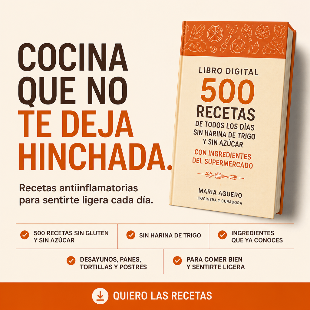 Maria Aguero Facebook ad: 500 recetas, cero harina de trigo